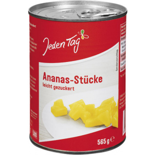 Jeden Tag Ananas Stuecke 580 ml