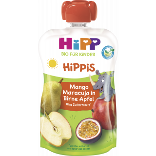 Hipp Hippis Bio Nick Rhino Mango-Passionsfrugt I Pære-Æble 100g