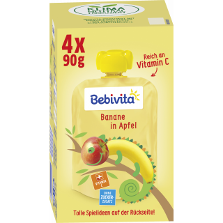 Bebivita Pres Banan I Æble 4X90g