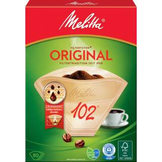 Melitta Original Kaffefilter 102 Brun 80 stk
