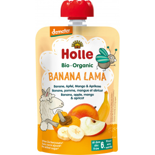 Holle Organic Dd Squeeze Bag Banan Lama Banan Æble Mango & Abrikos 100g