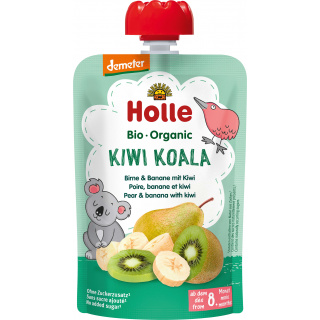 Holle Bio Dd Squeeze Bag Kiwi Koala Päärynä & Banaani Kiivien Kanssa 100g