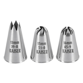 Kaiser Stainless Steel 3-Piece Nozzle Set Large