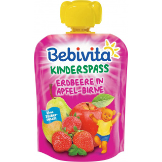 Bebivita Børnesjov Jordbær I Æble Pære 4X90g